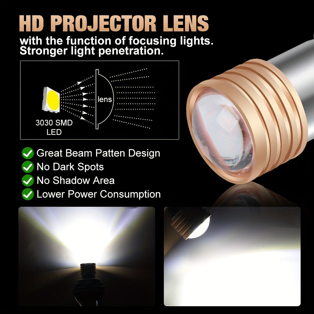 2PCS LED Car Tail Lights 1156 P21W 1157 BAY15D HD Projector Lens