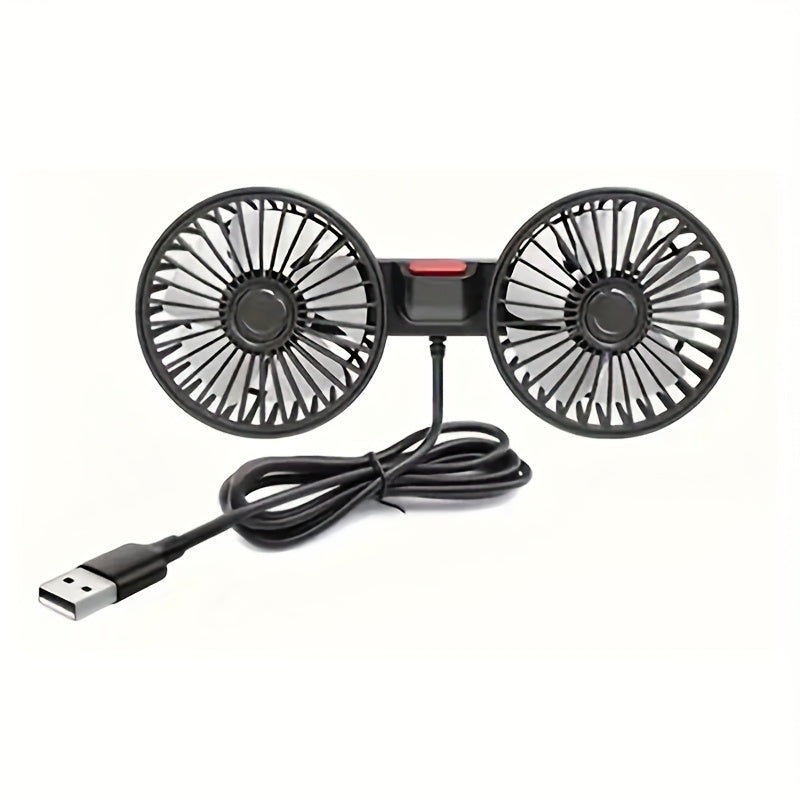 Car Fan with USB Interface Portable Electric Fan for Car, Beach, Travel