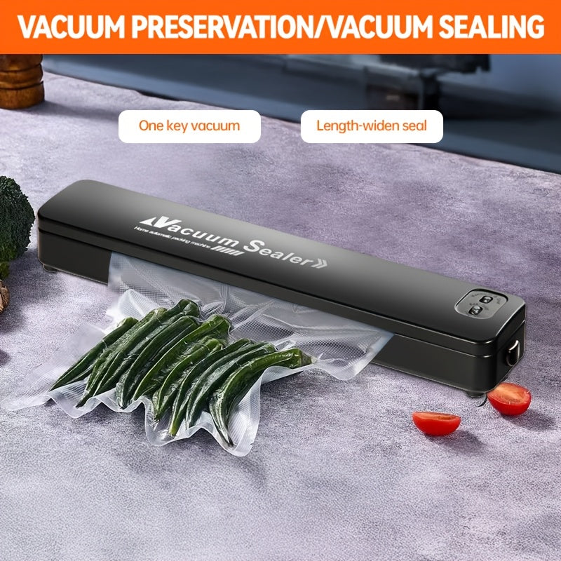 JKUOO Portativ Avtomatik Ovqatni Mulk bilan Yopish, Snak Bag Yopish, USB Qayta Zaryadlanadigan, Oshxona va Tashqi Pikniklar uchun Kichik Dizayn, Ichki Batareya bilan, Go'sht, Baliq va boshqalarni saqlash uchun Ideal.