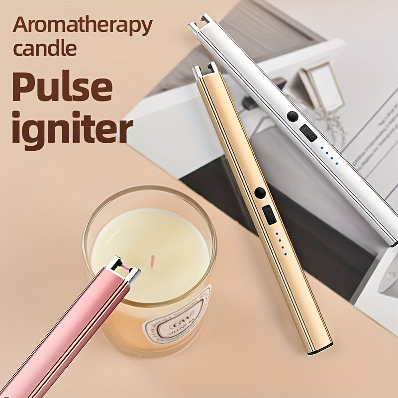 Electric Windproof Rechargeable Candle and Grill Lighter for Kitchen Camping