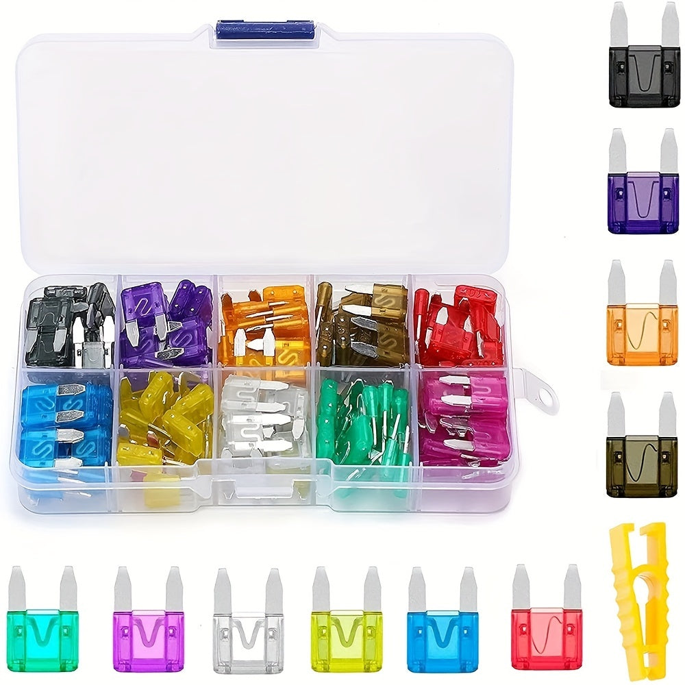 120pcs Small Blade Car Fuse Assortment Set Auto Truck 2.5-35A Plastic Box