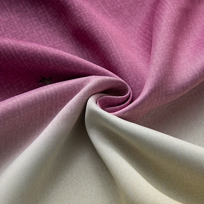 Эта занавеска с двойным слоем и люверсами украшена узором из звезд в виде радуги, идеально подходящим для добавления игривого акцента в вашу детскую, спальню или гостиную. Улучшите декор вашего дома с помощью этой очаровательной панельной занавески.