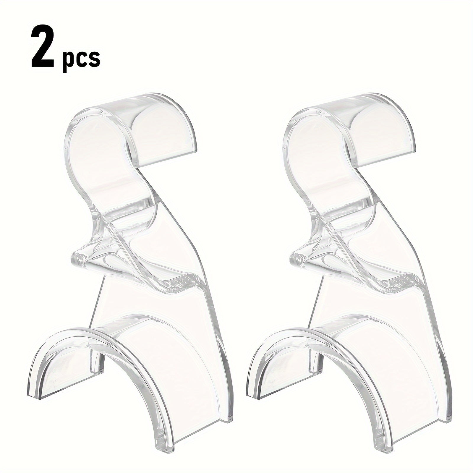 Set of 2 Clear Acrylic Purse Hangers Closet Organizer Hooks for Handbags