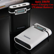 4-Section 18650 Battery Case with LED Indicator Portable Charging Box Plastic