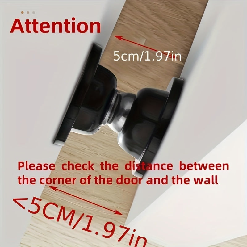 Magnetic Door Stop, Adhesive Wall or Floor Mount, Keeps Doors Open Safely