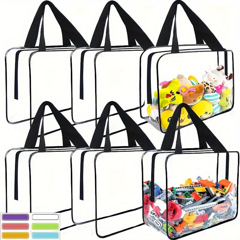 Large Clear PVC Storage Bag with Zipper Waterproof Organizer for Toys Crafts Books 3.2 Cubic Feet