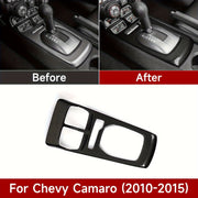 Car Interior ABS Carbon Fiber Center Console Gear Shift Panel Sticker for Camaro