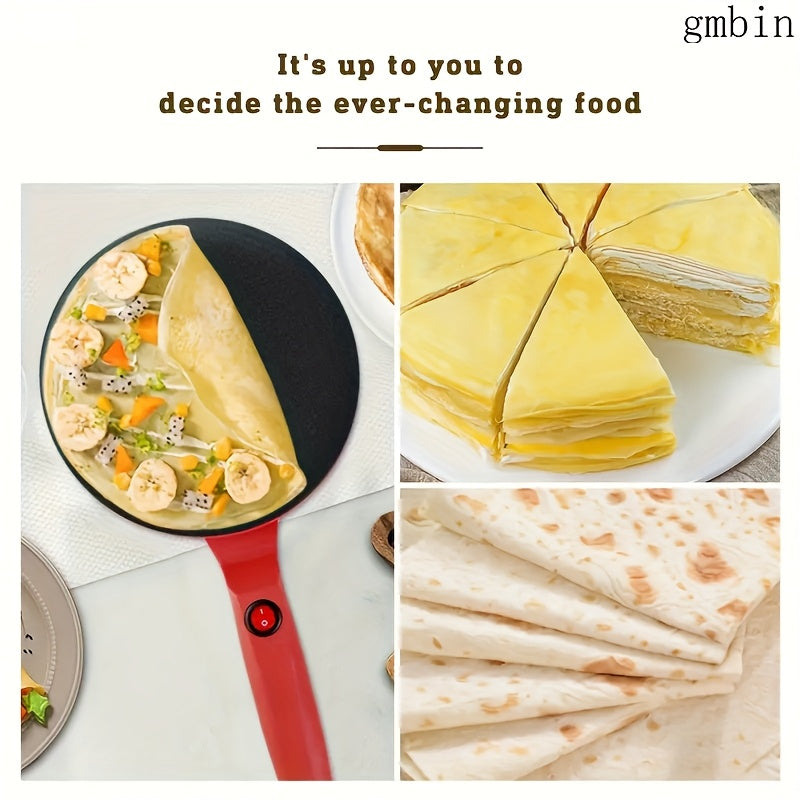 Non-stick round pancake machine single-side heating 220-240V versatile kitchen tool