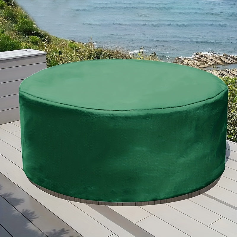 Black Outdoor Pool Cover for Circular Bathtubs Deck Railings and Patio Furniture Durable Polyester