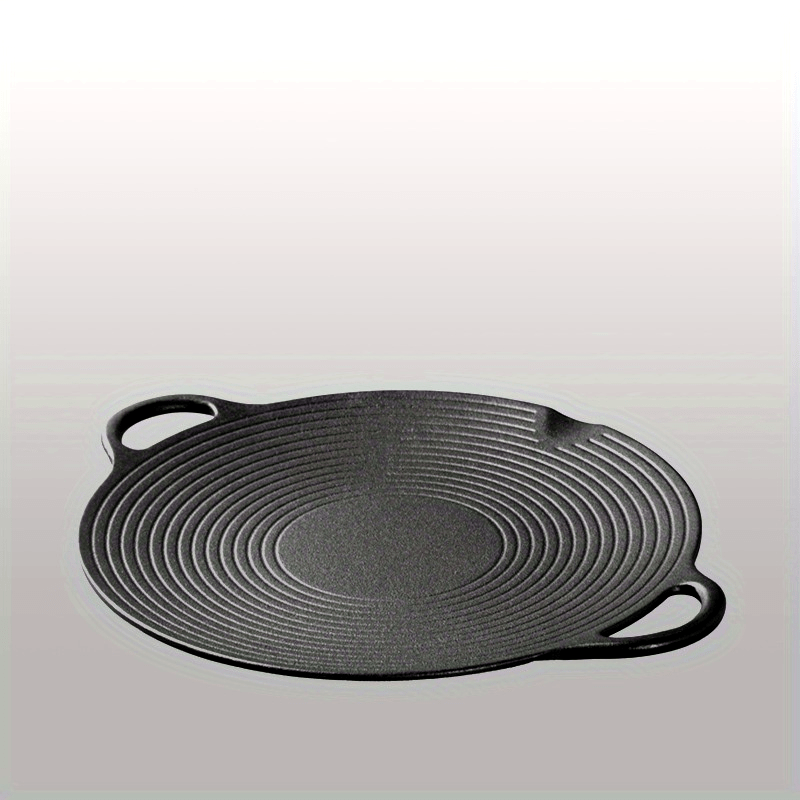 Cast Iron Skillet with Two Handles for Grilling and Frying Suitable for Gas and Induction Stoves