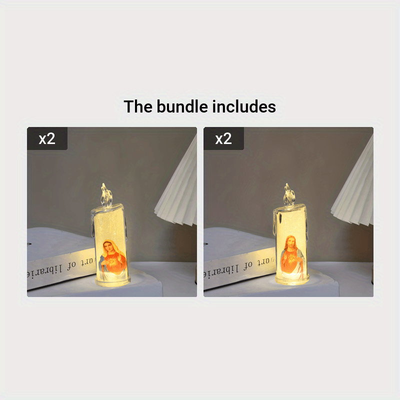 LED Candle for Prayer and Easter Decorations, Believer Gifts, Church Decor