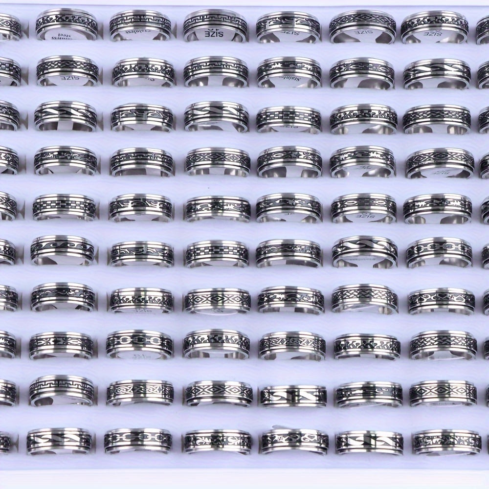 Ushbu minimalistik uslubdagi uzuklar to'plami zanglamaydigan po'latdan tayyorlangan bo'lib, 10 dan 20 ta gacha bo'lakni o'z ichiga oladi. Kundalik kiyimlar yoki kechki partiyalarga mos keladigan bu uzuklar erkaklar va ayollar uchun mos keladi.