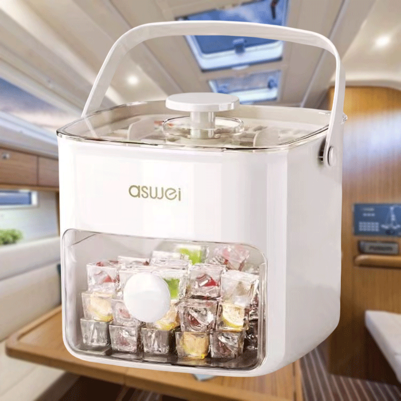 Manual Ice Maker Cube Tray White 48-Count Double-Layer Large Capacity