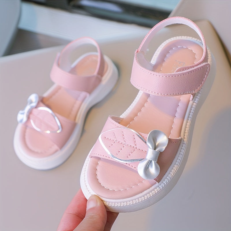 Qizlar uchun zamonaviy bog'ichli ochiq barmoq sandallari, yozda yengil va nafas oladigan