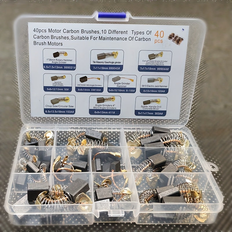 40 шт. универсальных угольных щеток для моторов для мотыг и угловых шлифовальных машин