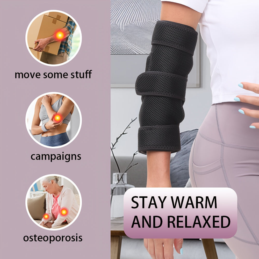 Erkin USB quvvatlangan isitiladigan tirsak massajchisi, erkaklar va ayollar uchun mo'ljallangan bo'lib, tinchlantiruvchi issiqlik va bo'g'im massajini taqdim etadi.