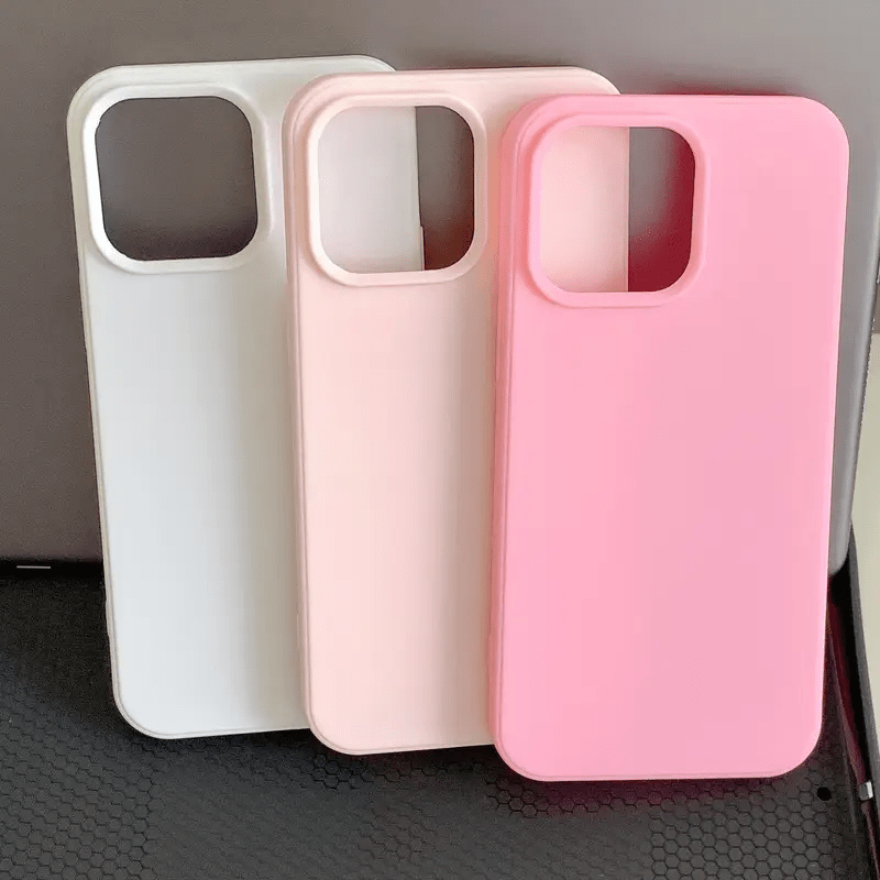 Yengil pushti, qorong'u pushti va yarim qoplangan linza dizaynidagi uchta bir rangli telefon qopqog'i turli iPhone modellari uchun. Oila va do'stlar uchun sovg'a va bayramlar uchun mos.