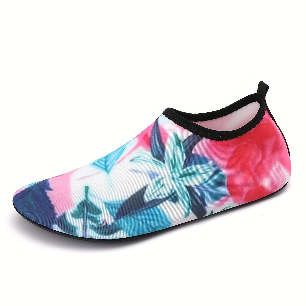 Women's Floral Water Shoes for Beach and Water Sports Non-Slip Quick-Dry Yoga Sneakers