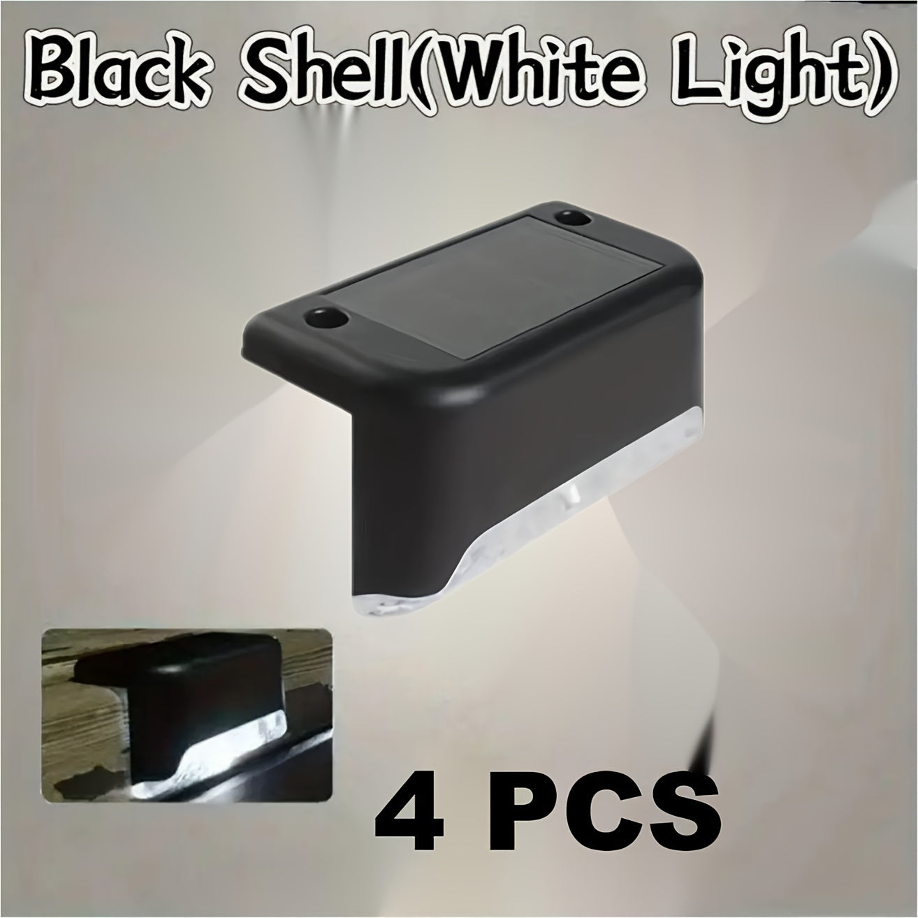 Lámparas solares LED de paso de 16/12/4 piezas para exteriores, para escaleras, caminos, resistentes al agua IPX-4