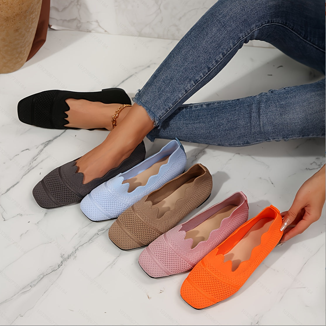 Women's Fashion Lace Casual Flat Shoes Black Canvas