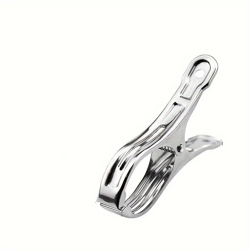 Set of 10 Large Stainless Steel Clothespins for Hanging Clothes and Quilts
