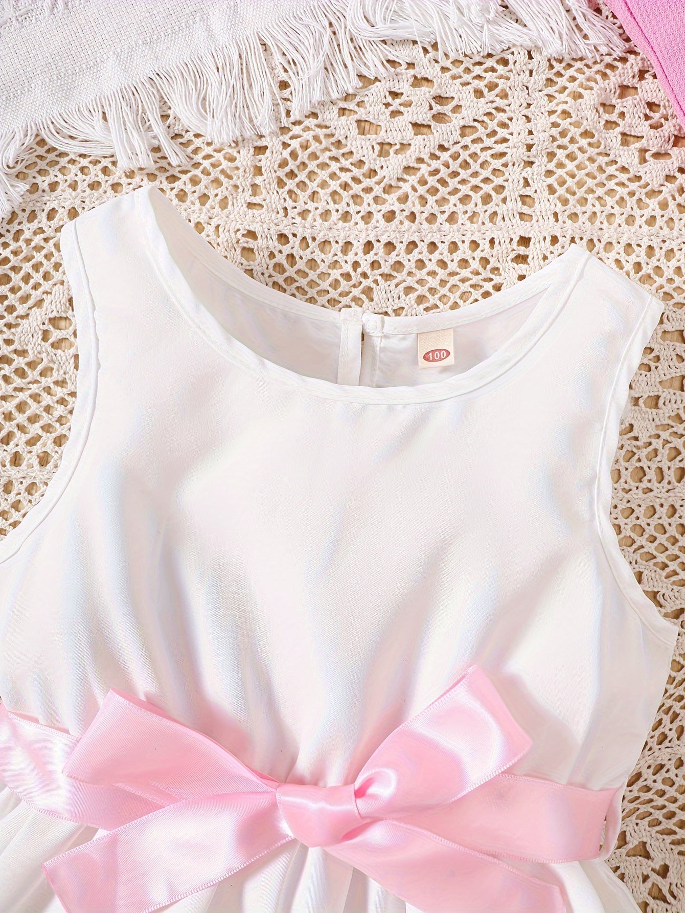 Girls Spring Floral 2-Piece Dress Set with Cardigan Polyester for Outdoor Wear