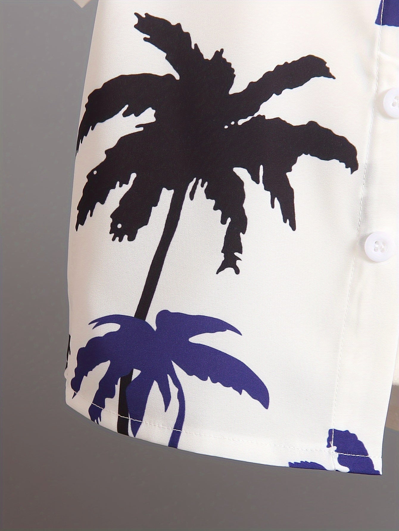 Boys Summer Clothing Set with Coconut Tree Graphic Shirt Shorts Hat for Kids