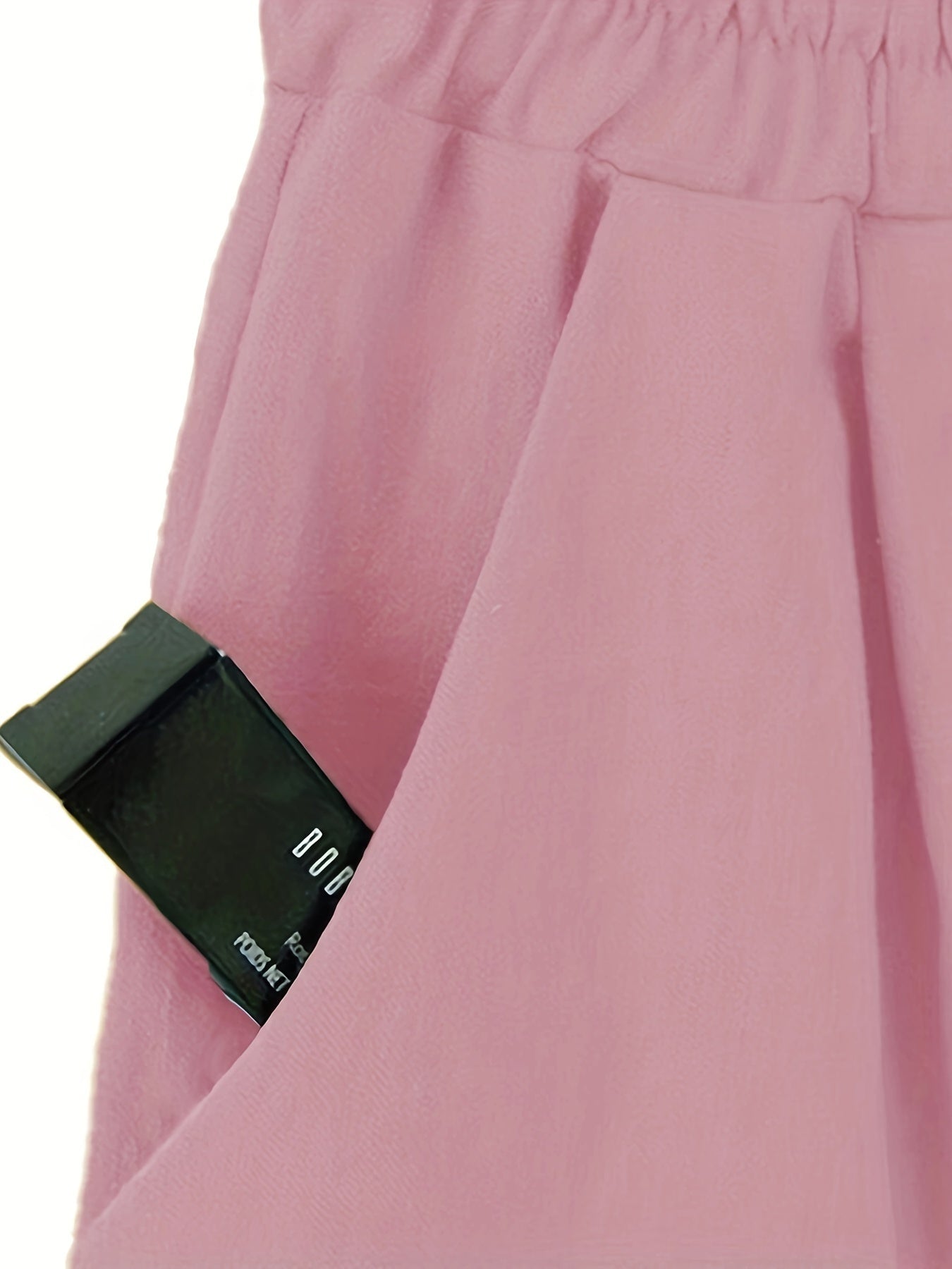 Women's Plus Size High Rise Drawstring Shorts with Pockets Solid Casual Cotton Stretch