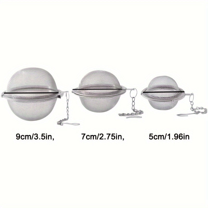 Stainless Steel Tea Ball Strainers Set with Fine Mesh Infuser, Multiple Sizes