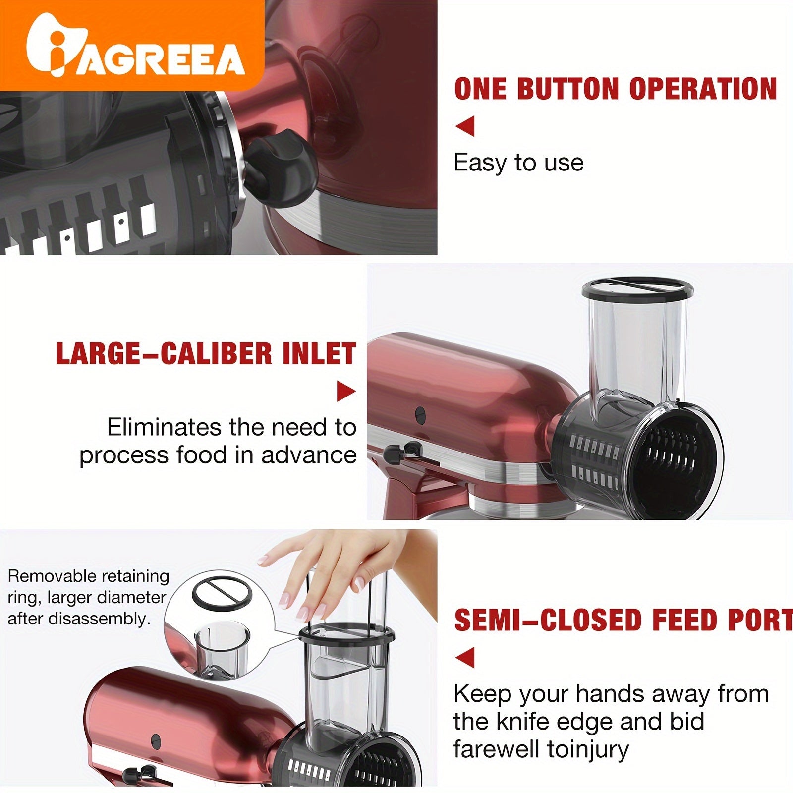 Vegetable Cutter for Food Processor and Stand Mixer, Multi-Use Cheese Grinder