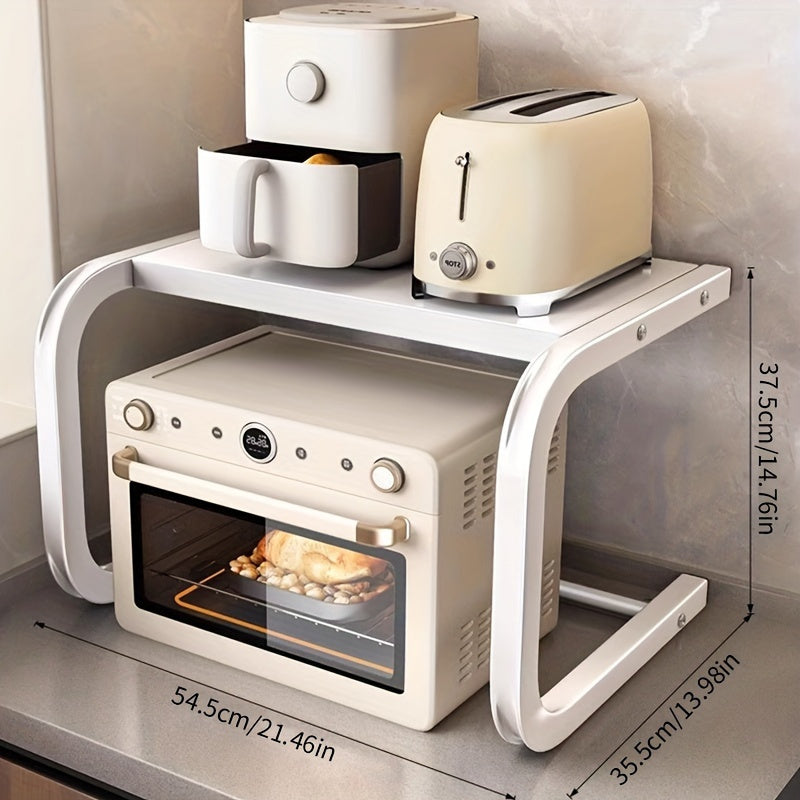 Zanglamas po'latdan yasalgan mikroto'lqinli pech uchun javon va asboblar, zamonaviy oshxona tashkilotchisi, oson yig'ish, elektr pechlari va mikroto'lqinli pechlar uchun mos