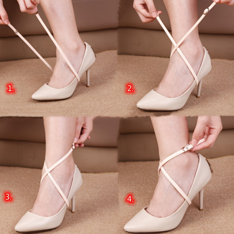 Women's Adjustable High Heel Shoe Straps Ankle Belt Pack of 2