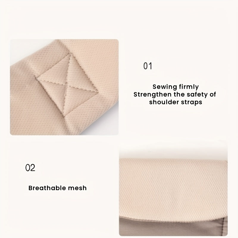 Infant Carrier with Foldable Pad Dual-Shoulder Straps and Thickened Waist Black Grey Khaki