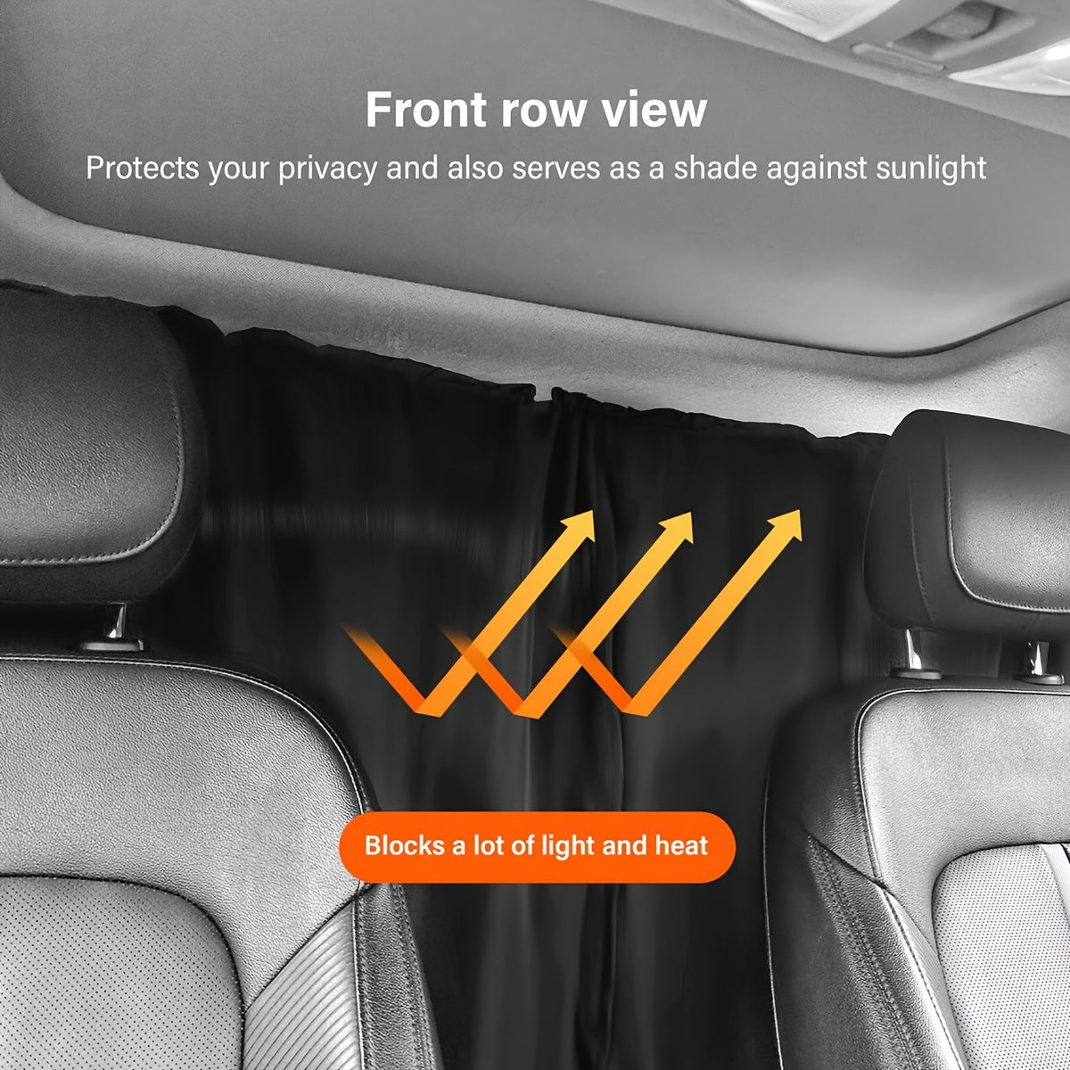 Car Privacy Curtain Set for Sedan and SUV Black Oxford Cloth 4 Pieces