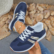 Women's Mesh Sneakers Breathable Casual Athletic Shoes Navy Blue