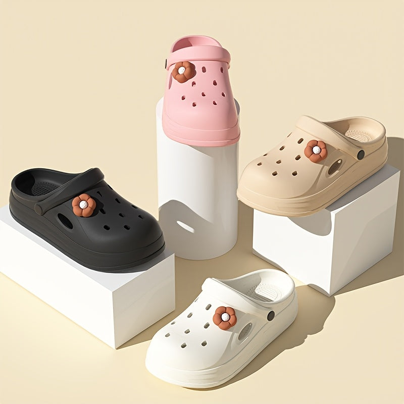 Women Casual EVA Mules and Clogs Open Toe Non-Slip Beach Shoes