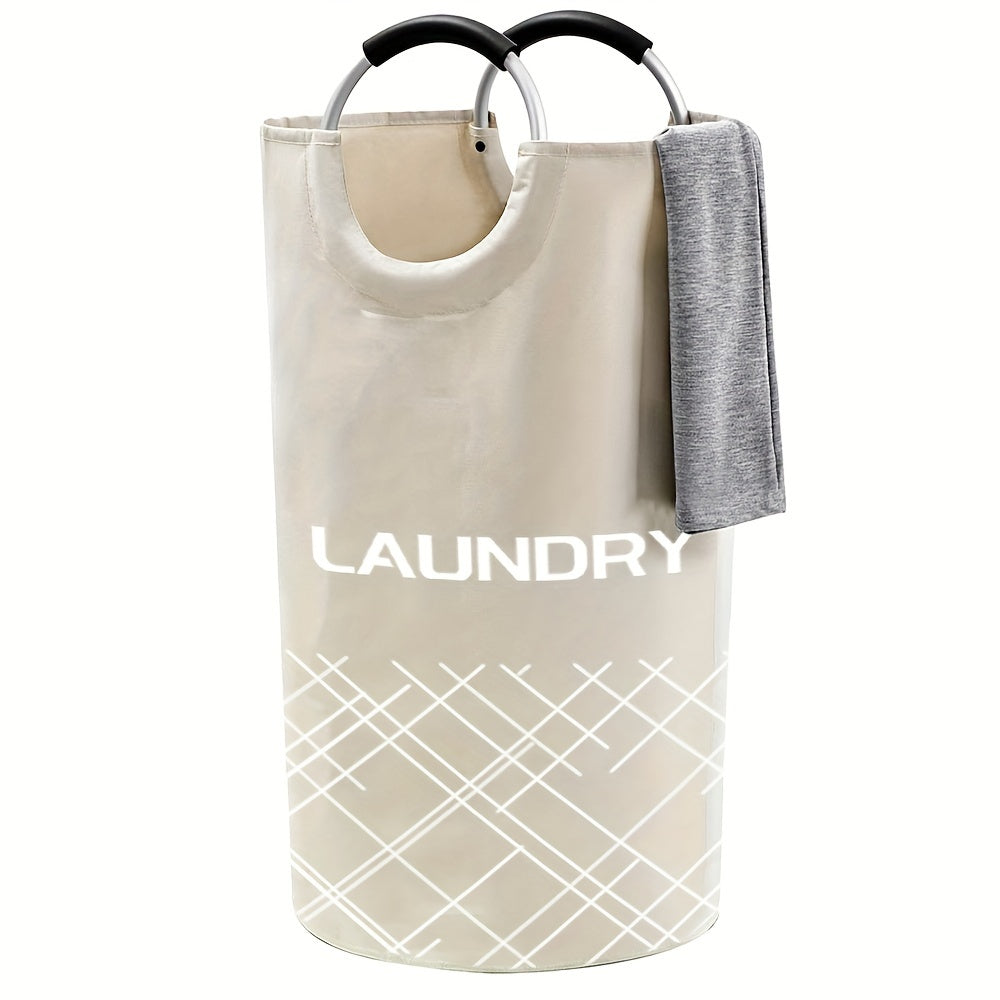 Large Capacity Laundry Basket Waterproof Fabric Foam Handles Collapsible Tall Clothes Organizer