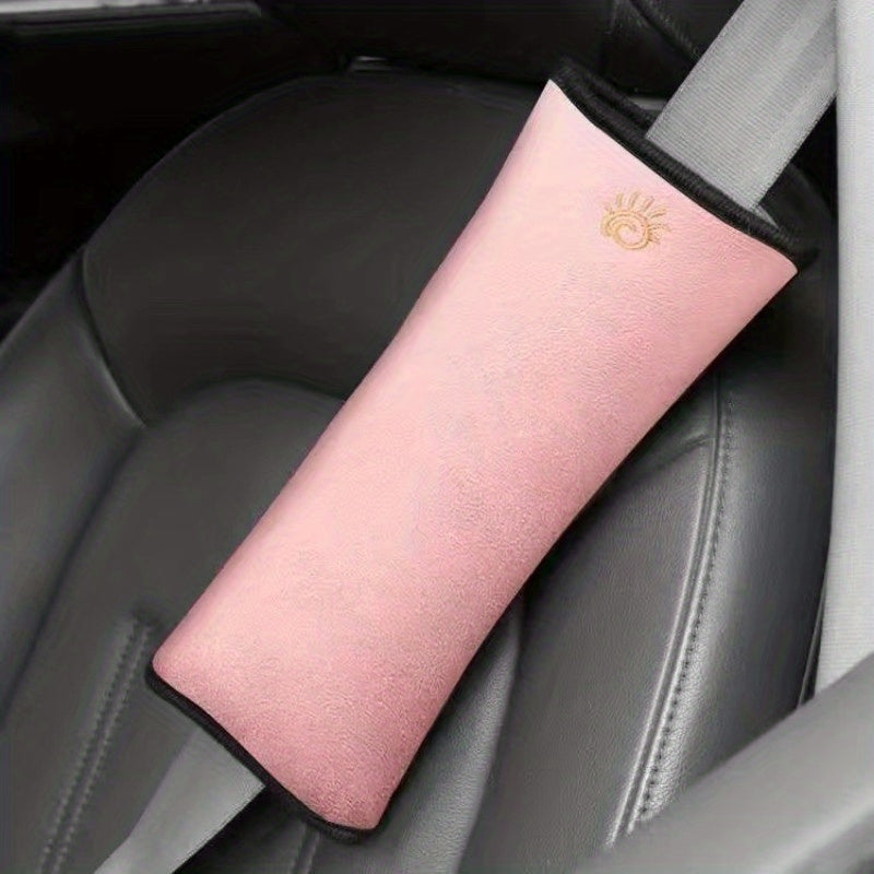 Cubierta de cinturón de seguridad para coche, protector de hombro de peluche con diseño de dibujos animados, almohada para dormir