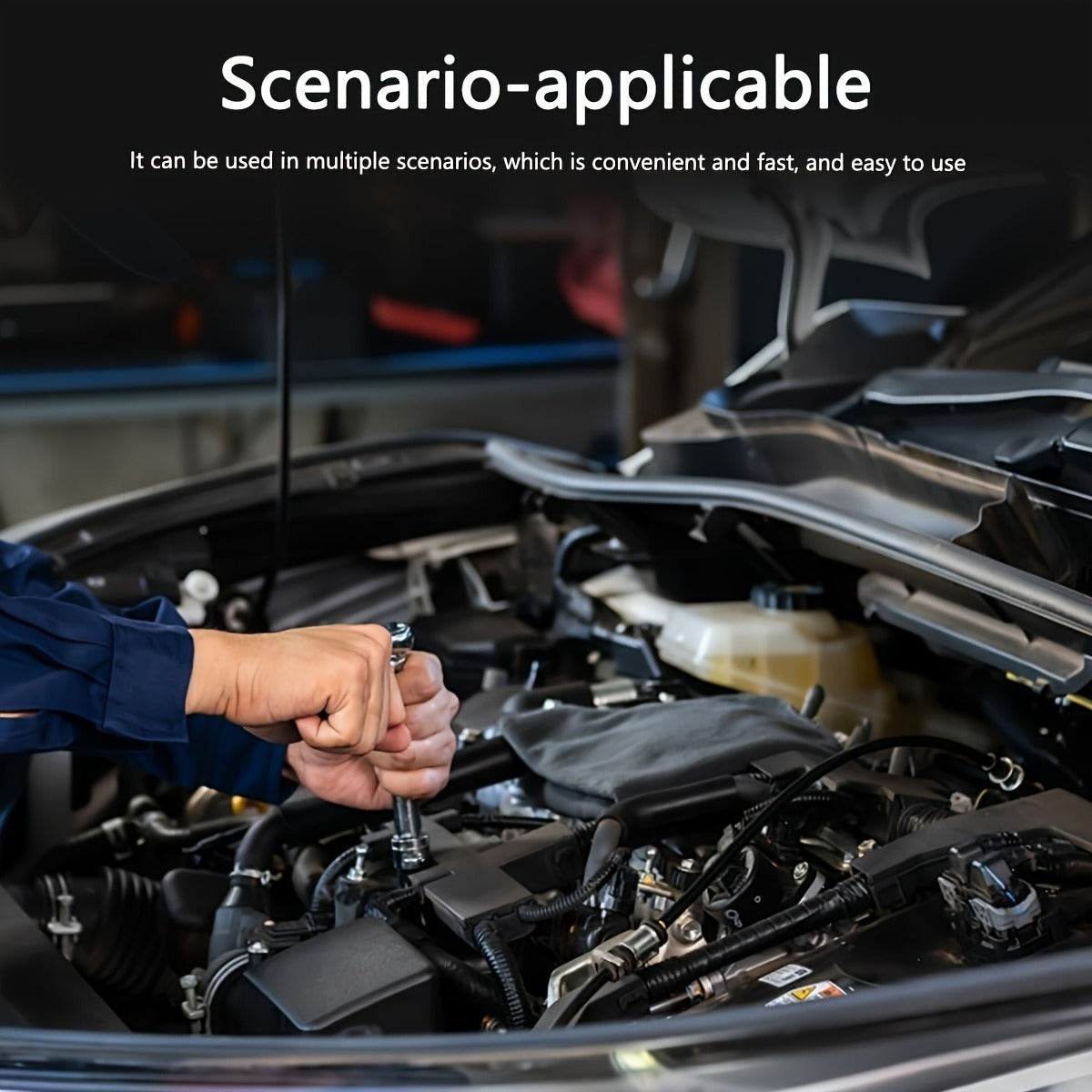 Professional-Grade 46-Piece Socket Wrench Repair Tool Set with Storage Box