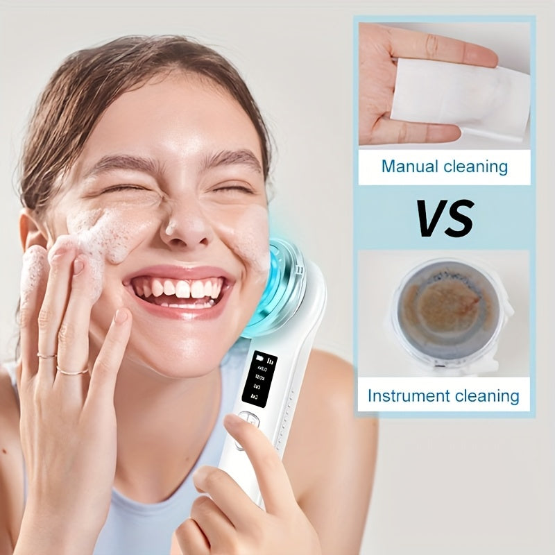 USB Rechargeable Facial Massager with Hot Cold Therapy 7-in-1 Skincare Device