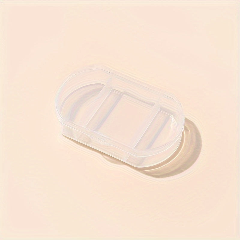 Portable Transparent 3-Compartment Pill Case for Travel and Daily Use