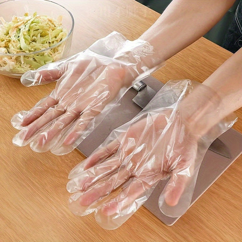 Disposable PE Gloves and Non-Slip Baking Mat with Measurement Lines for Kitchen Use