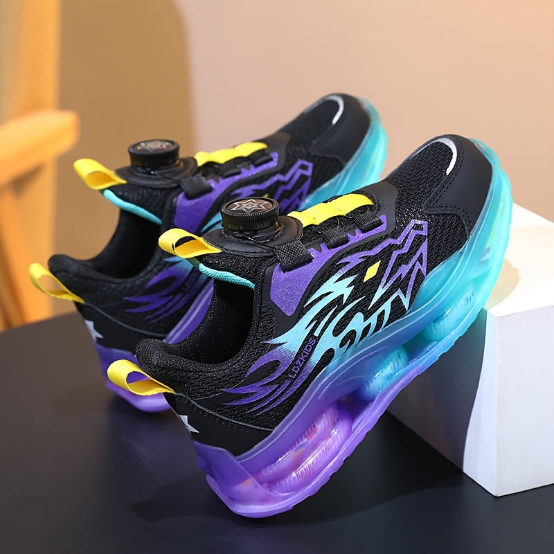 Kids' Boys Mesh Sneakers with Animal Pattern Stripes Low Top Breathable Outdoor Running