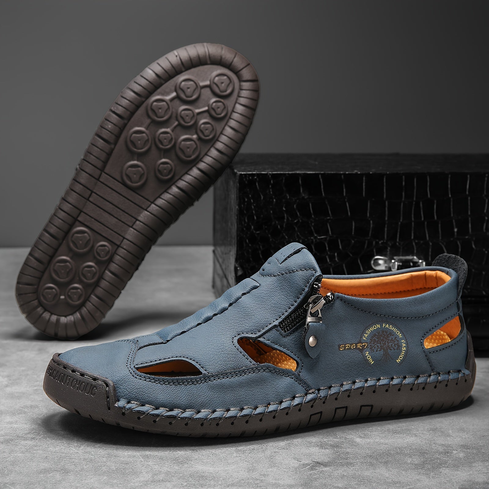 Sandalias transpirables para hombre de fácil puesta, antideslizantes, duraderas y para exteriores, ideales para agua