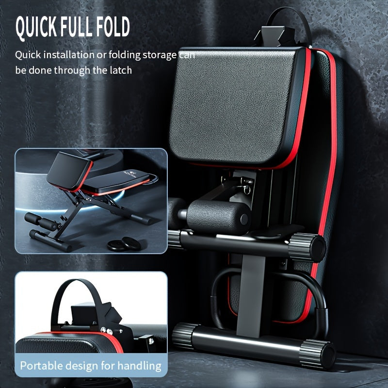 Multi-Use Dumbbell Bench 146.27 KG Capacity Home Gym Equipment Black with Cushioned Headrest