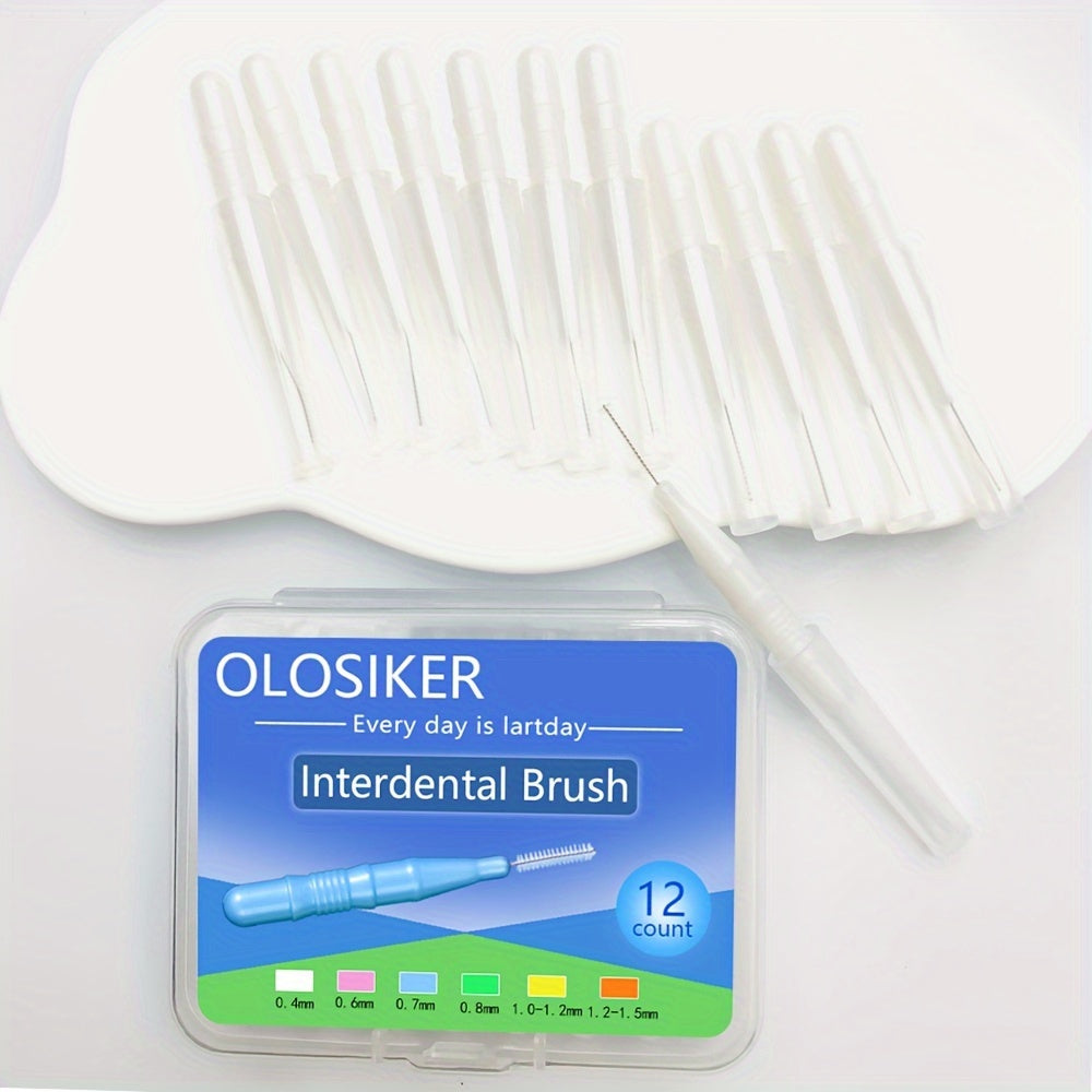 12-to'plam tish oral interdental cho'tkalar PE material aralash ranglar gum parvarishi