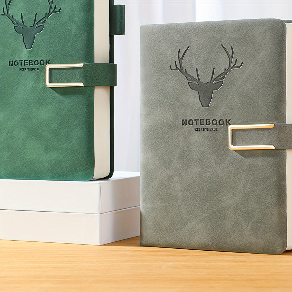 Cuaderno de cuero sintético vintage tamaño A5 con fecha, tapa blanda para negocios y universidad