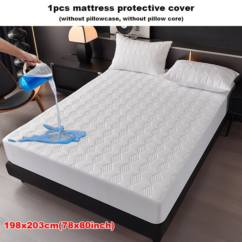 Waterproof Mattress Protector Cover Machine Washable Quilted Polyester PU Inner Layer for Bed Hotel Living Room