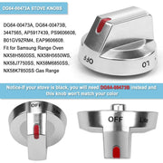 Metal D-Shaped Control Knob for Gas Stoves Compatible with NX58F5700WS NX58H5600SS NX58H5650WS NX58J7750SS