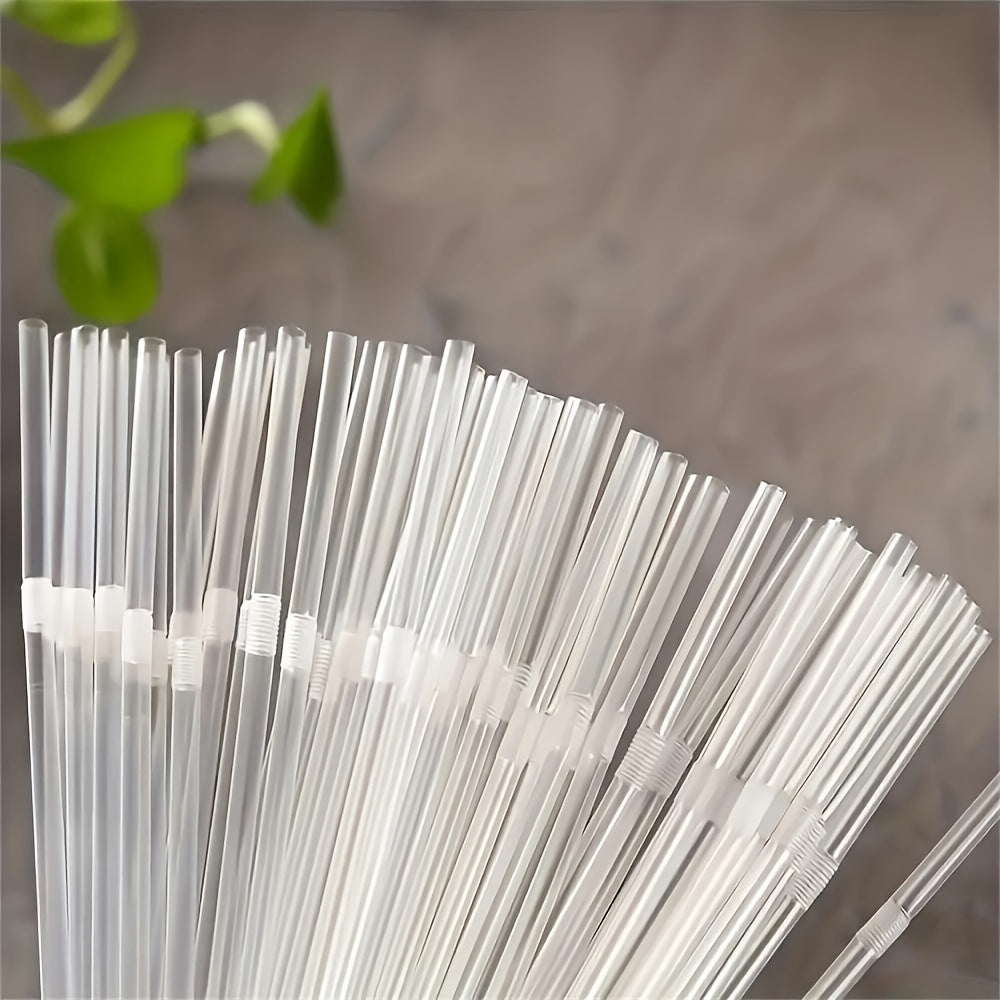 Moslashuvchan kokteyl qovurg‘alari to‘plami 600 qora va shaffof 21cm ichimliklar uchun